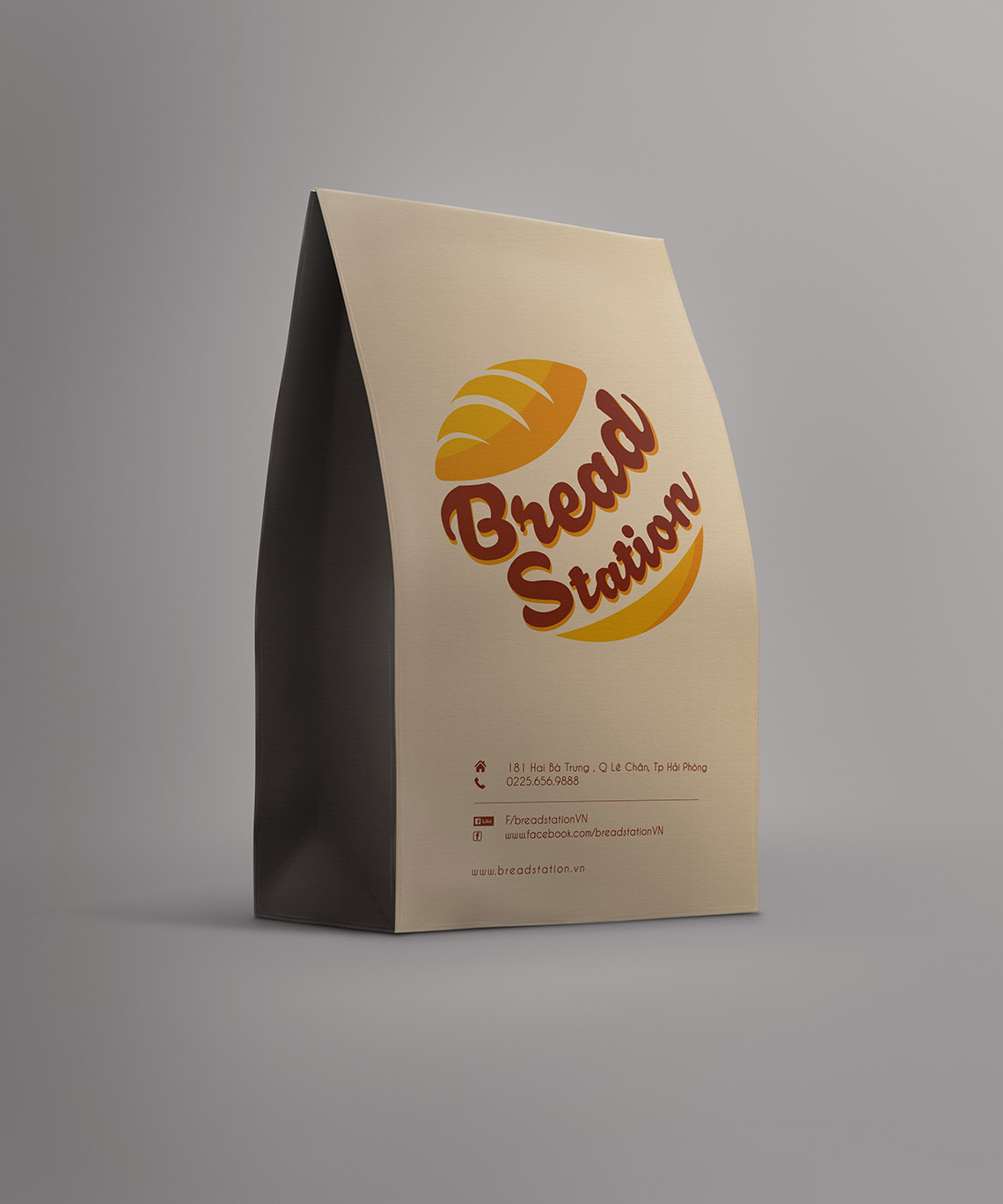 Bread Station - Thiết kế bộ nhận diện thương hiệu cửa hàng ăn nhanh Bread Station